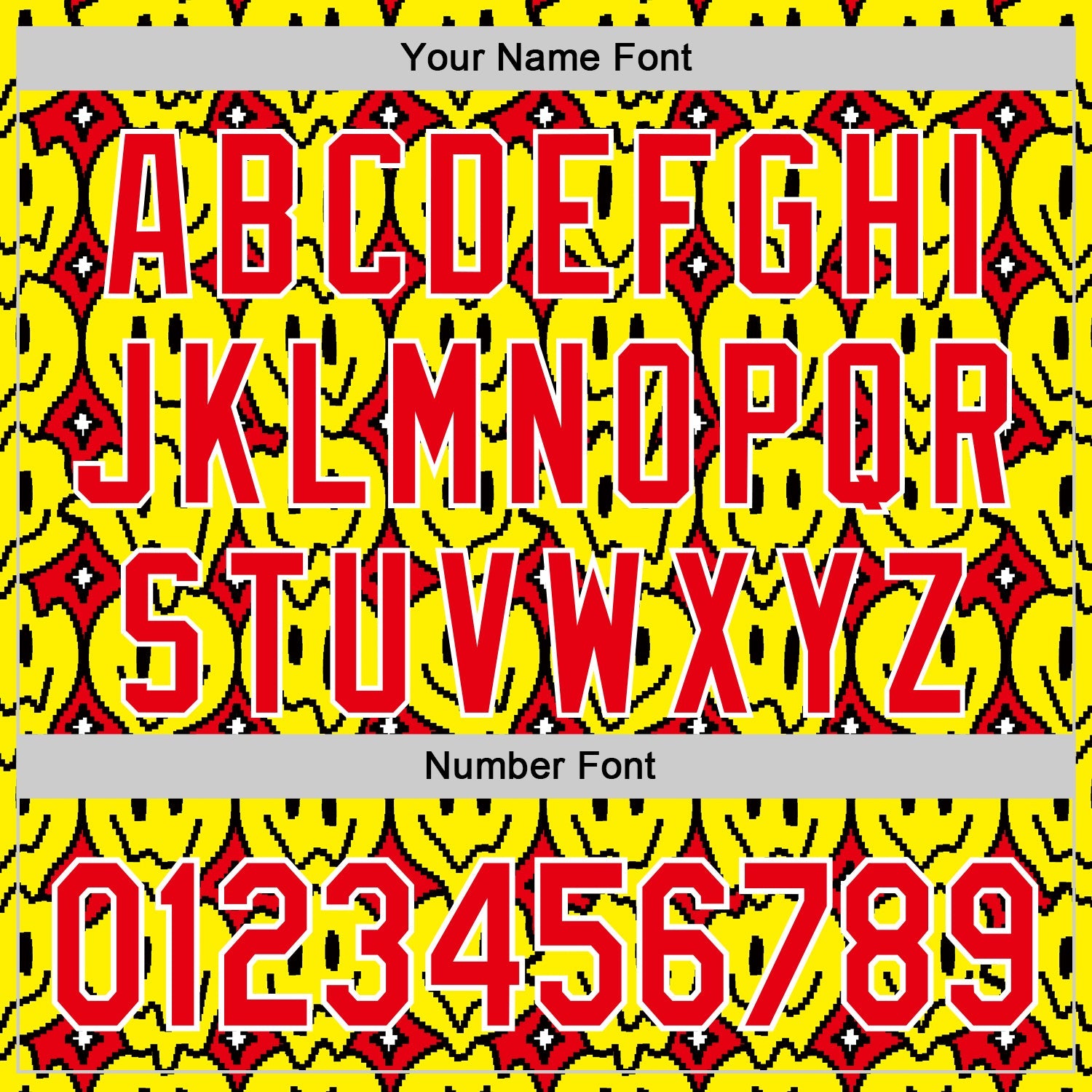 Custom Fire Red White 3D Pattern Design Funny Cartoon Emoji Smile Face Authentic Baseball Jersey