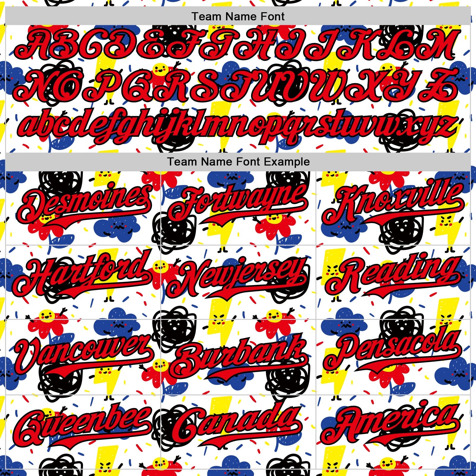 Custom White Fire Red-Black 3D Pattern Design Funny Cartoon Flower Cloud Lightning Authentic Baseball Jersey