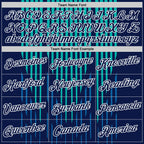 Custom Navy Blue-Aqua 3D Esports Performance T-Shirt