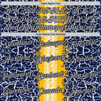 Custom Navy Light Gray Gold-Black 3D Esports Performance T-Shirt