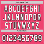 Custom Neon Pink White-Blue 3D Pattern Design Father's Day Family Love Authentic Baseball Jersey