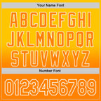 Custom Yellow Bay Orange-White 3D Pattern Design Father's Day Family Love Fade Authentic Baseball Jersey