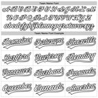 Custom White Thunder Blue-Black 3D Pattern Design Father's Day Family Love Authentic Baseball Jersey