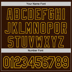 Custom Brown Yellow 3D Pattern Design Father's Day Family Love Authentic Baseball Jersey