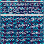 Custom Navy Ice Blue-Red 3D Esports Performance T-Shirt