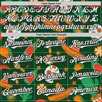 Custom Green White-Black 3D Mexican Festival Sombrero And Skull Cinco de Mayo Authentic Baseball Jersey