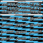 Custom Black Sky Blue-White 3D Esports Performance T-Shirt