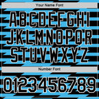 Custom Black Sky Blue-White 3D Esports Performance T-Shirt