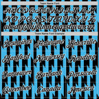Custom Black Sky Blue-White 3D Esports Performance T-Shirt