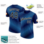 Custom Navy Black-Sky Blue 3D Esports Performance T-Shirt
