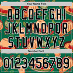 Custom Kelly Green Black-White 3D Mexican Festival Tacos And Sombrero Cinco de Mayo Authentic Baseball Jersey