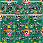Custom Kelly Green Black-White 3D Mexican Festival Flower Skull With Sombrero Cinco de Mayo Authentic Baseball Jersey