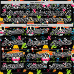 Custom Black White 3D Mexican Festival Flower Skull With Sombrero Cinco de Mayo Authentic Baseball Jersey