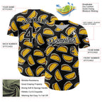 Custom Black White 3D Mexican Festival Taco Cinco de Mayo Authentic Baseball Jersey
