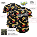 Custom Black White 3D Mexican Festival Nachos And Tacos Cinco de Mayo Authentic Baseball Jersey