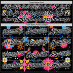 Custom Black White 3D Mexican Festival Flower Cinco de Mayo Authentic Baseball Jersey