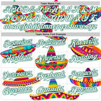 Custom White Kelly Green 3D Mexican Festival Sombrero Cinco de Mayo Authentic Baseball Jersey
