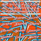 Custom White Orange US Navy Blue Lakes Blue-Red 3D Esports Performance T-Shirt