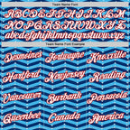 Custom White Sky Blue US Navy Blue-Red 3D Esports Performance T-Shirt