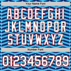 Custom White Sky Blue US Navy Blue-Red 3D Esports Performance T-Shirt