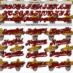 Custom White Red-Black 3D Mexican Festival Skull With Sombrero Cinco de Mayo Authentic Baseball Jersey