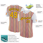 Custom White Gold Orange US Navy Blue-Black 3D Esports Performance T-Shirt