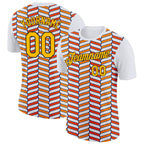 Custom White Gold Orange US Navy Blue-Black 3D Esports Performance T-Shirt