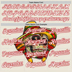 Custom Cream White-Red 3D Mexican Festival Skull With Sombrero Cinco de Mayo Authentic Baseball Jersey