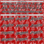 Custom Red Black-White 3D Mexican Cactus Authentic Baseball Jersey