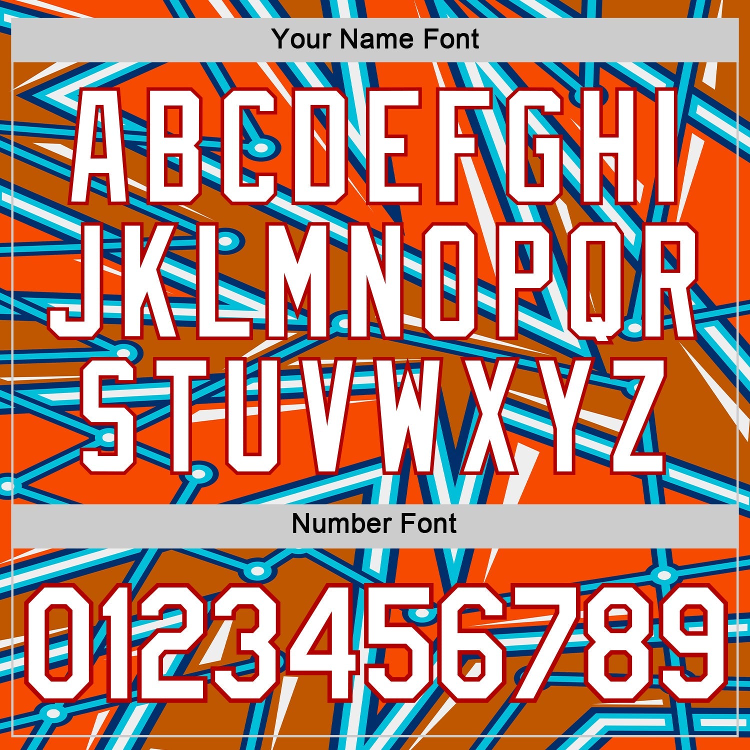 Custom Orange US Navy Blue Lakes Blue-Red 3D Esports Performance T-Shirt