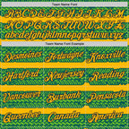 Custom Gold Aurora Green Midnight Green-Navy 3D Esports Performance T-Shirt
