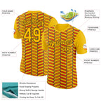 Custom Gold Orange US Navy Blue-Black 3D Esports Performance T-Shirt