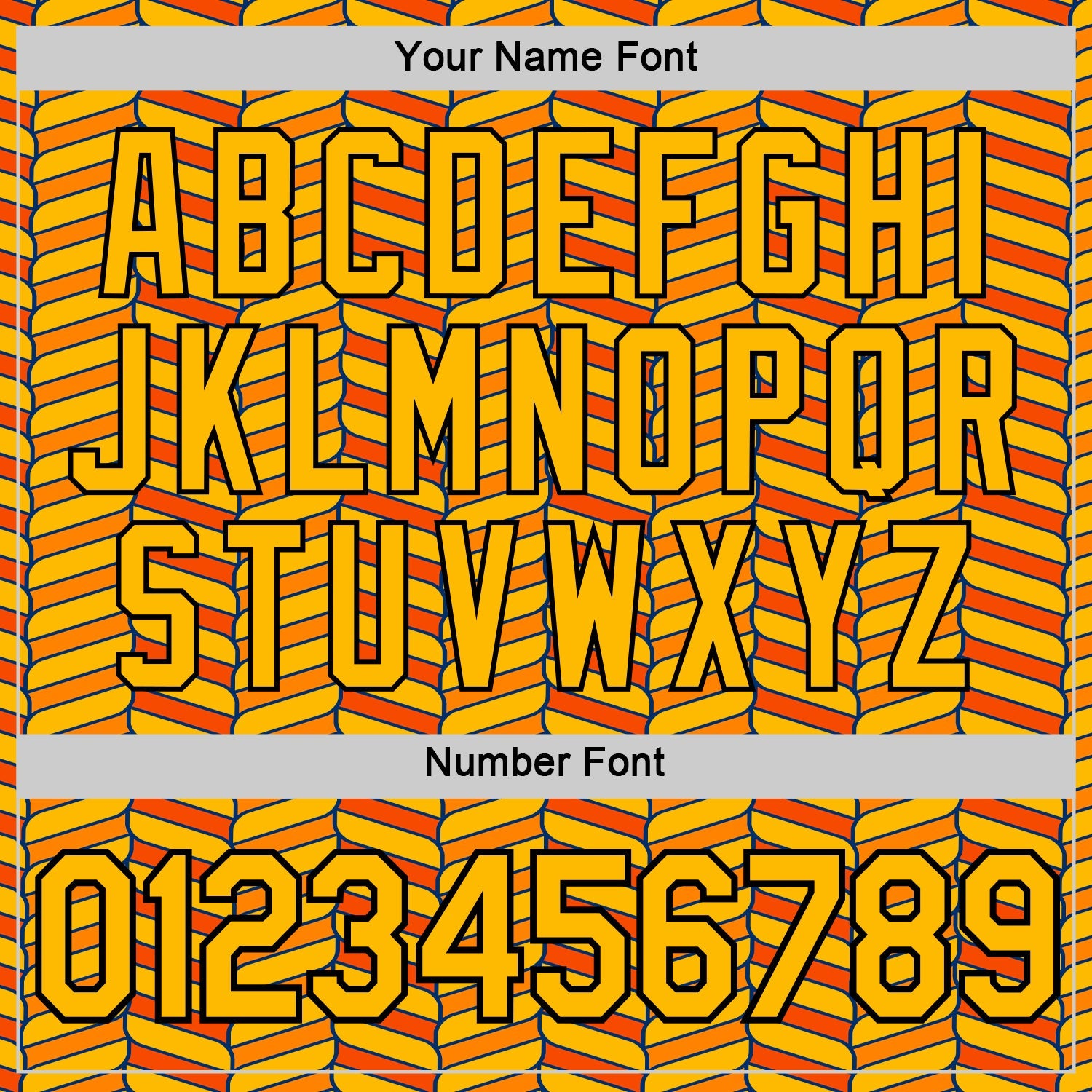 Custom Gold Orange US Navy Blue-Black 3D Esports Performance T-Shirt