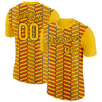 Custom Gold Orange US Navy Blue-Black 3D Esports Performance T-Shirt