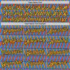 Custom Powder Blue Orange US Navy Blue-Black 3D Esports Performance T-Shirt