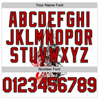 Custom White Red-Black 3D Skull Authentic Baseball Jersey