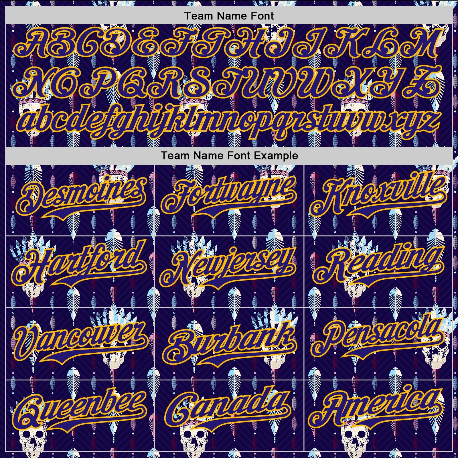 Custom Blue Dark Purple-Gold 3D Apache Skull Authentic Baseball Jersey