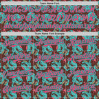 Custom Brown Neon Pink-Aqua 3D Zombie Skull Authentic Baseball Jersey