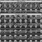 Custom Black White 3D Gothic Skull Authentic Baseball Jersey