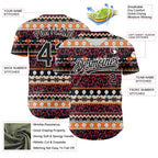 Custom Black White 3D Skull And Leopard Print Authentic Baseball Jersey