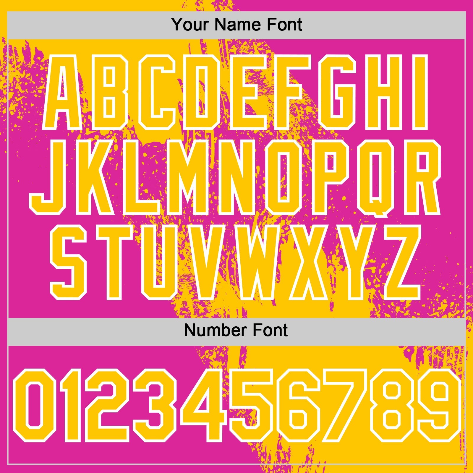 Custom Yellow Deep Pink-White 3D Pattern Design Abstract Brush Stroke Authentic Baseball Jersey