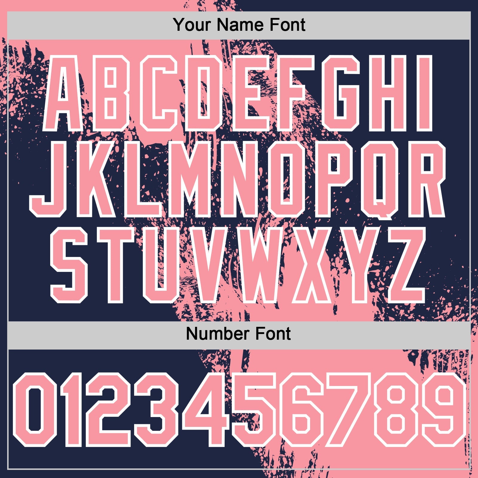 Custom Medium Pink Navy-White 3D Pattern Design Abstract Brush Stroke Authentic Baseball Jersey