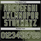 Custom Olive Black-White 3D Pattern Design Abstract Brush Stroke Authentic Baseball Jersey