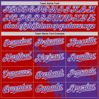 Custom Purple Red-White 3D Pattern Design Abstract Brush Stroke Authentic Baseball Jersey