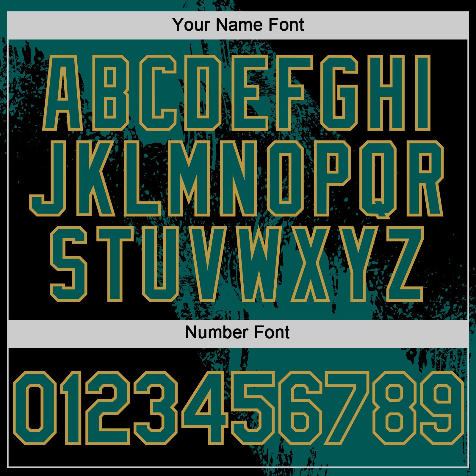 Custom Midnight Green Black-Old Gold 3D Pattern Design Abstract Brush Stroke Authentic Baseball Jersey