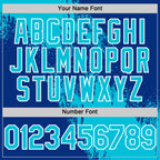 Custom Lakes Blue Royal-White 3D Pattern Design Abstract Brush Stroke Authentic Baseball Jersey