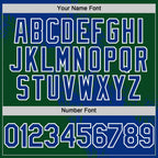 Custom Royal Green-White 3D Pattern Design Abstract Brush Stroke Authentic Baseball Jersey
