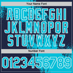 Custom Lakes Blue Navy-White 3D Pattern Design Abstract Brush Stroke Authentic Baseball Jersey
