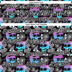 Custom Black White 3D Pattern Design Rave Psychedelic Skull Authentic Baseball Jersey