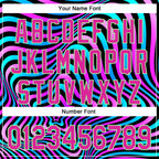 Custom Black Deep Pink-Pea Green 3D Pattern Design Rave Psychedelic Fluid Art Authentic Baseball Jersey
